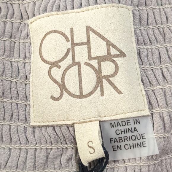 NWT Chaser Heirloom Woven Smocked Tiered Mini Skirt Taupe Women's Size Small - Picture 4 of 7